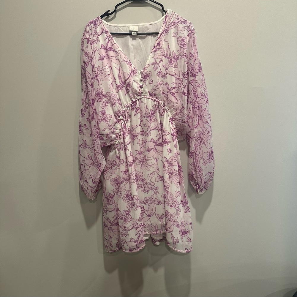 a new day Pink Floral Long Sleeve Dress